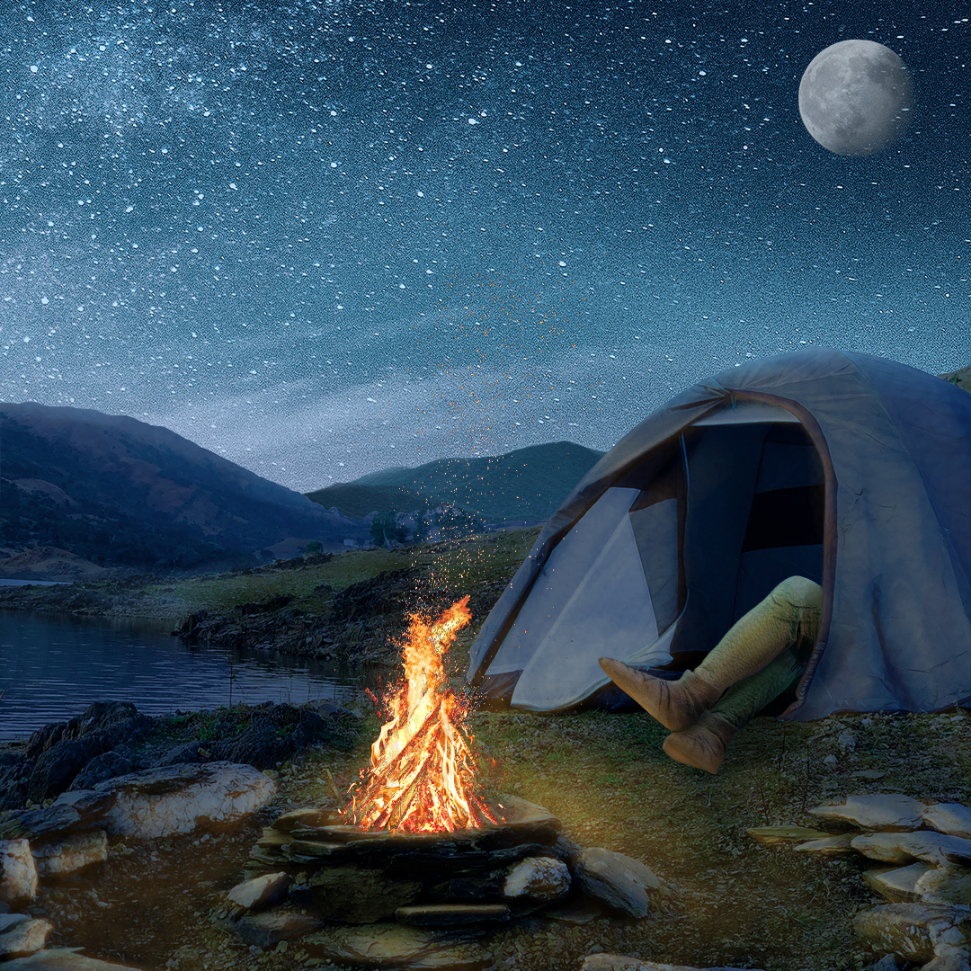 Sleeping in Tent