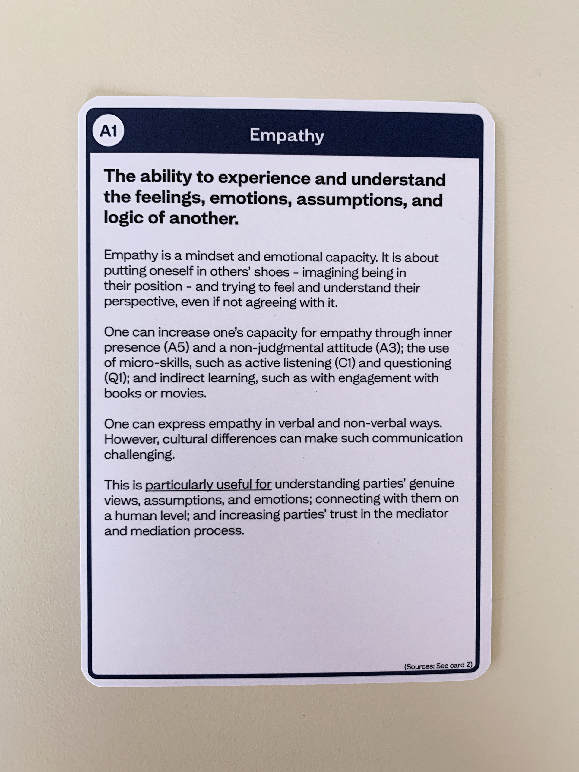 Final set of cards
