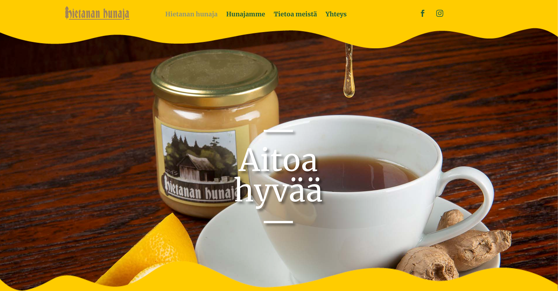 Verkkosivuston etusivu.