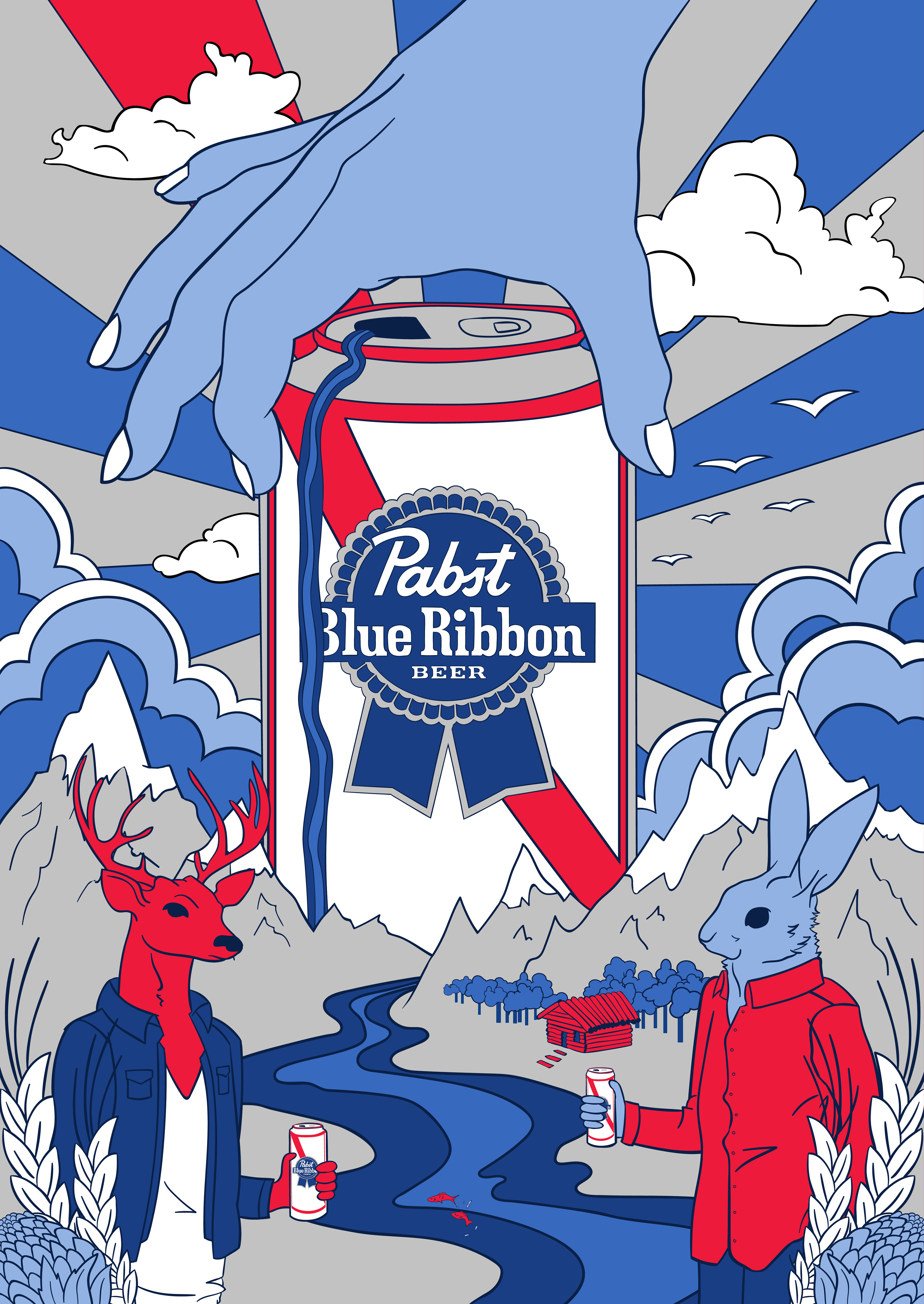 Pabst Blue Ribbon Can Design Contest Entry