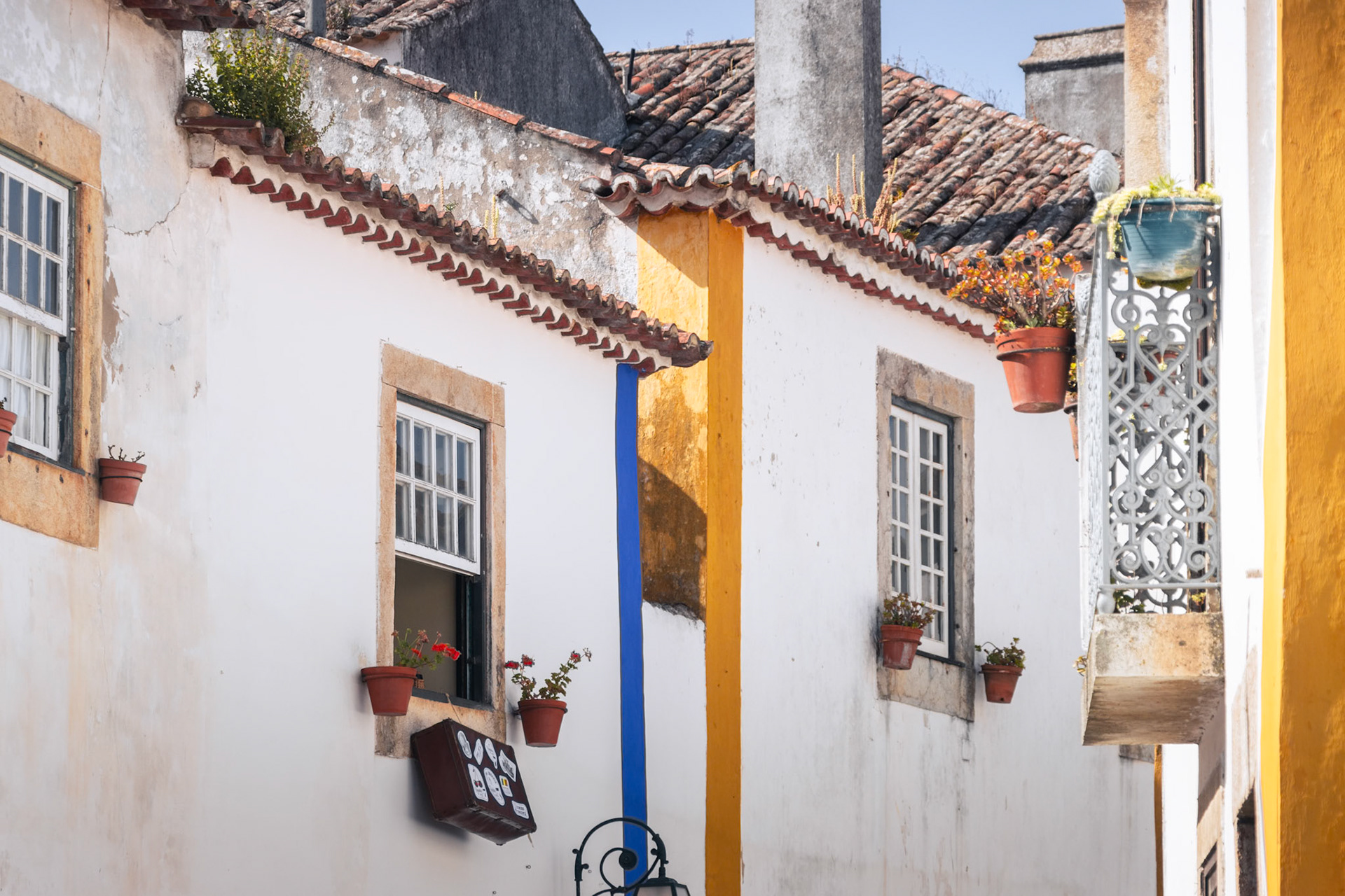 Les maisons colorées d'Óbidos, au Portugal.