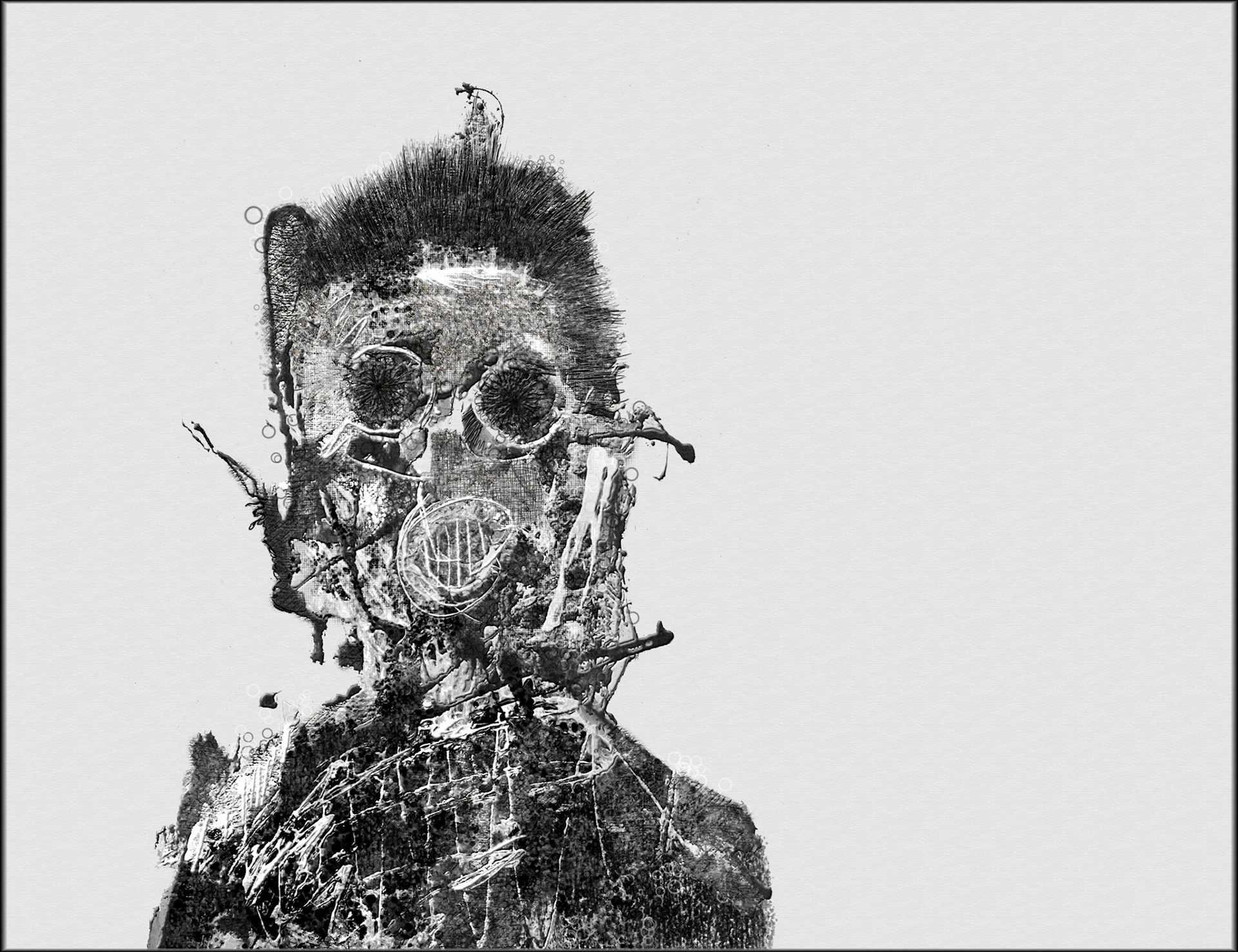 autoportrait goudronné