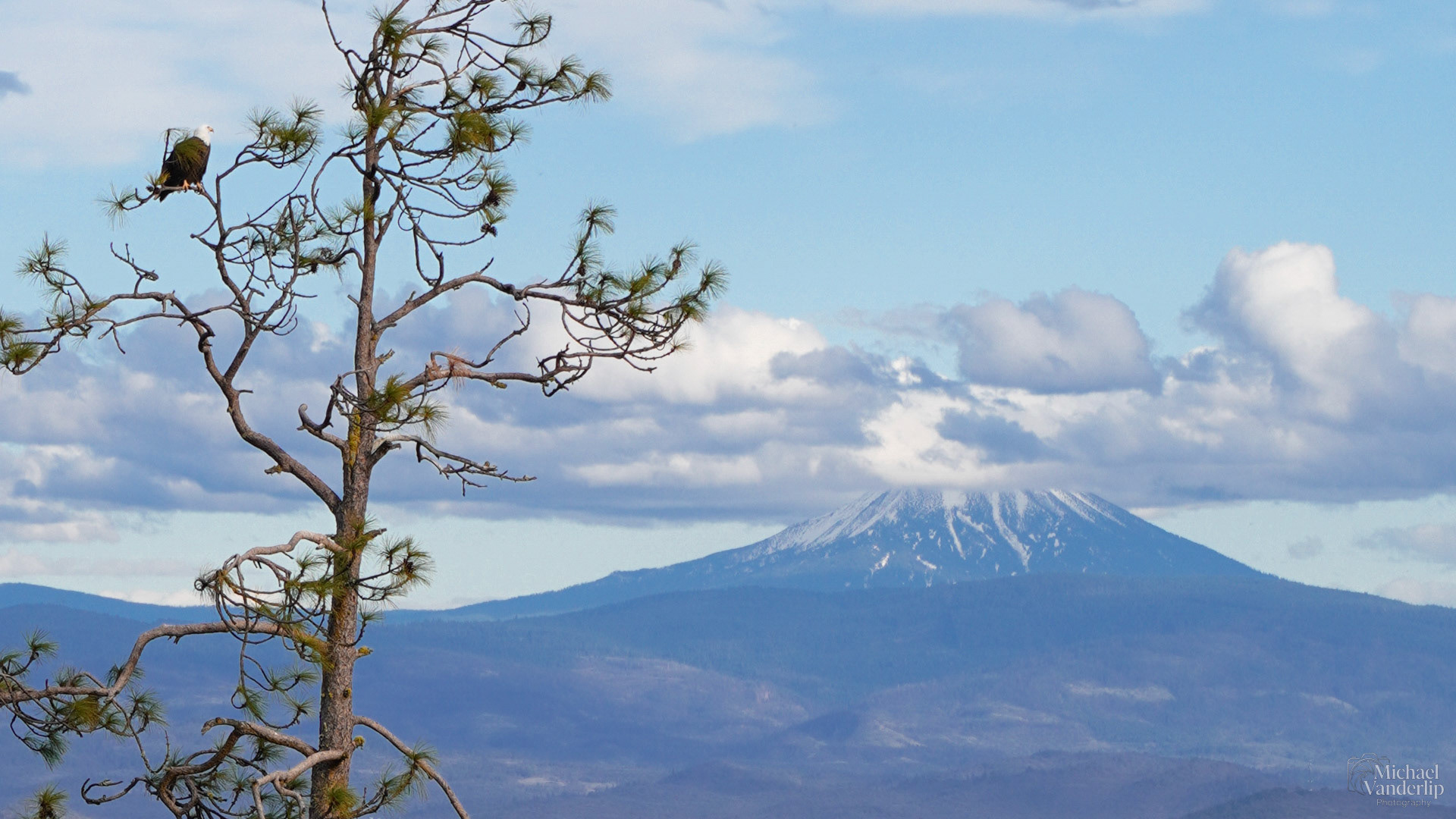 Bald Eagle and Mt. McLaughlin viewed from Upper Table Rock, Central Point, Oregon.