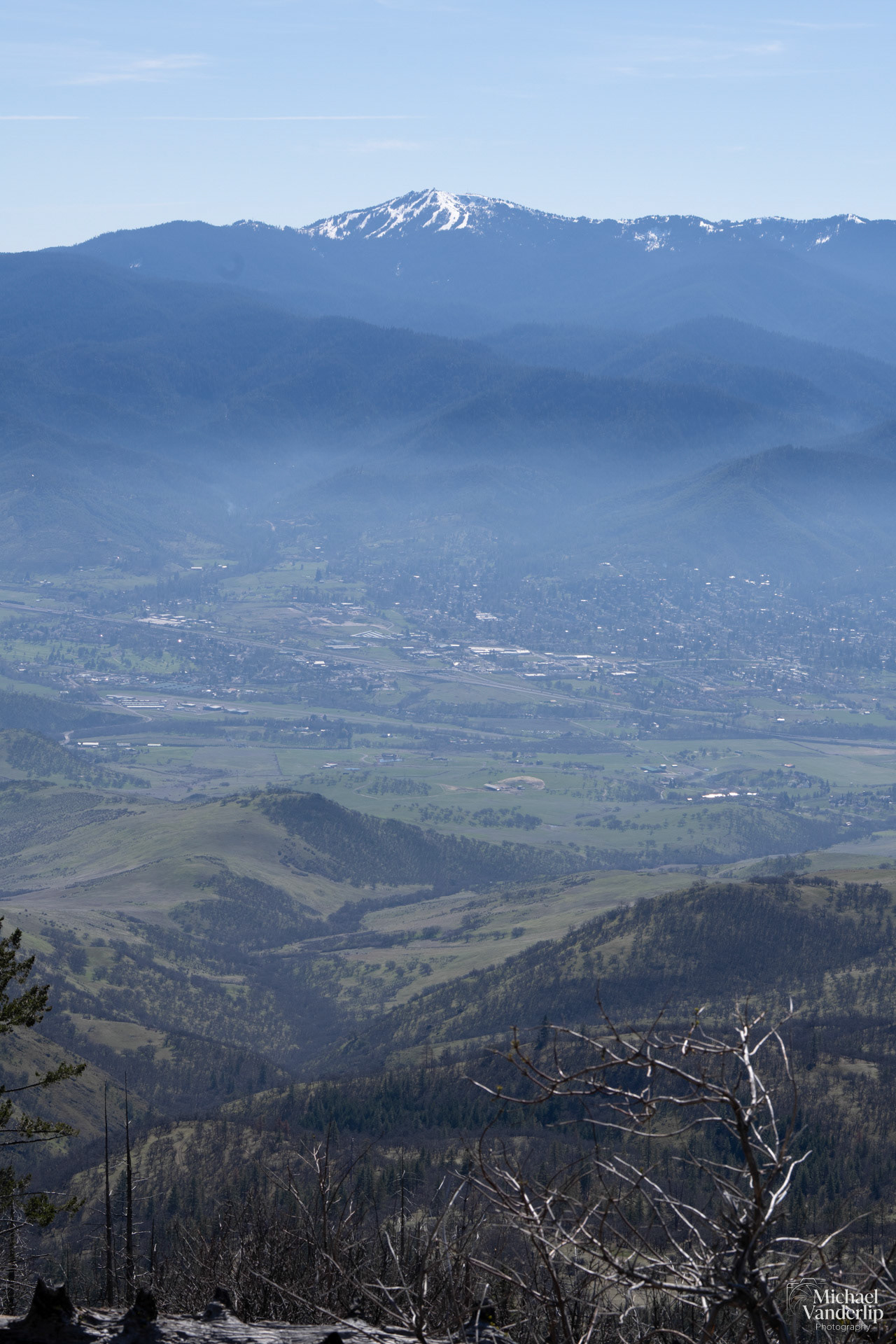 Mt. Ashland viewed from Grizzly Peak, Ashland, Oregon.