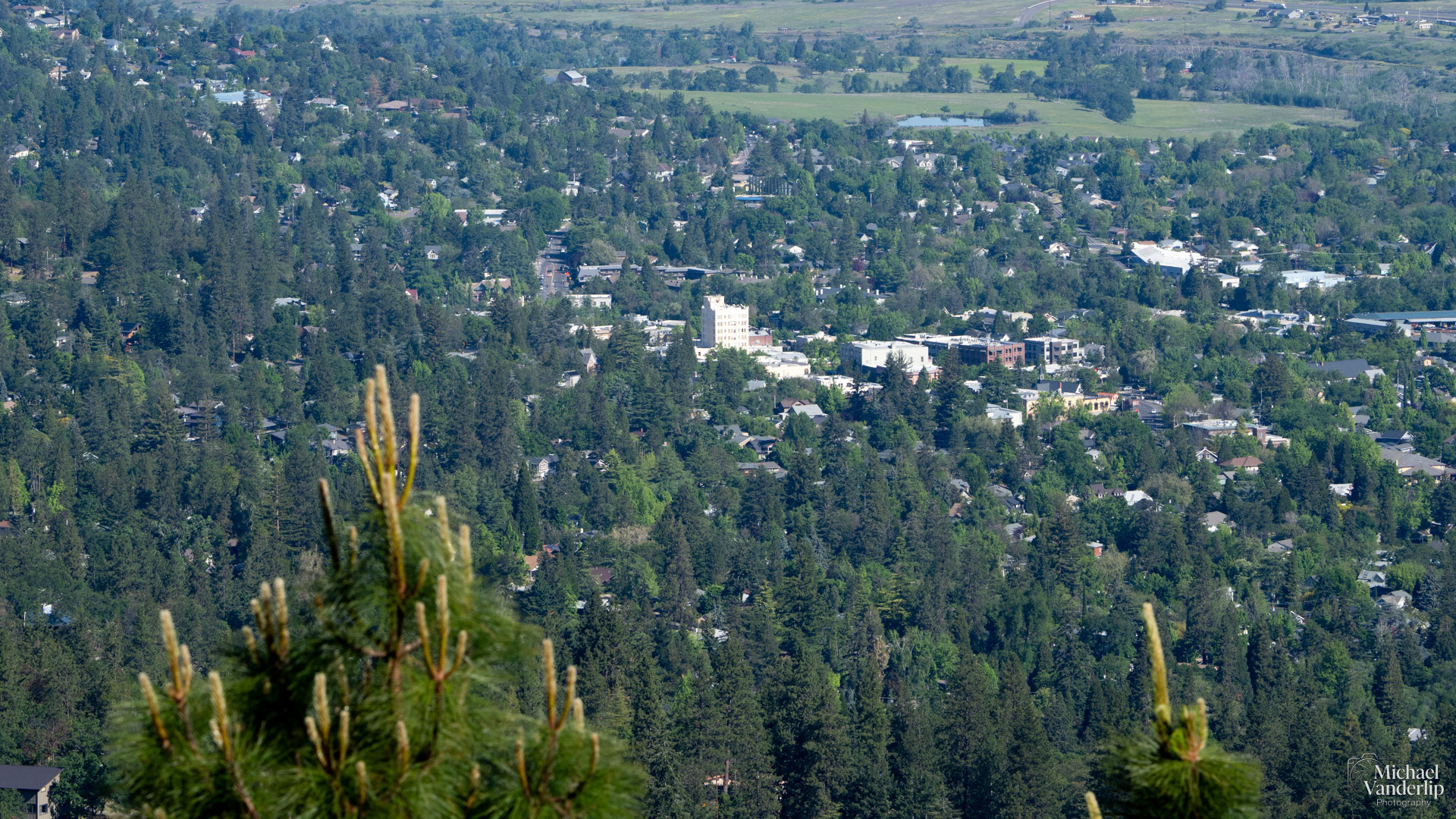 City of Ashland viewed from White Rabbit Trail, Ashland, Oregon.