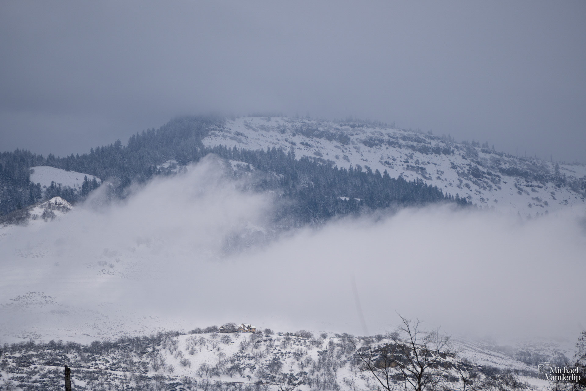 Hillside view from the Bear Creek Greenway near Talent, Oregon.