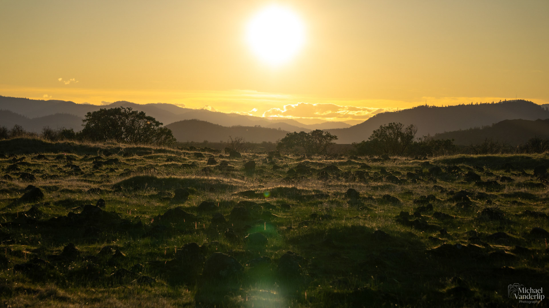 Sunset on Lower Table Rock, Central Point, Oregon.