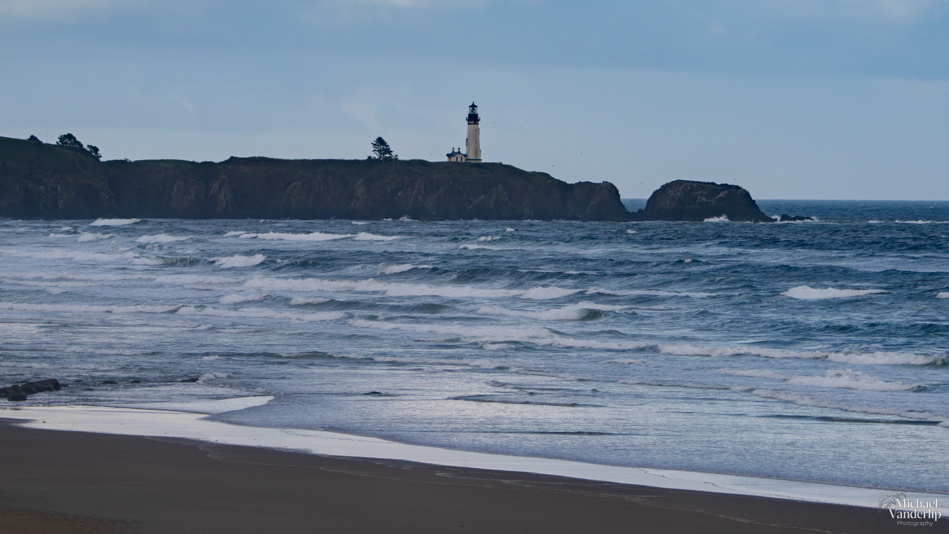 Yaquina Head Lighthouse near Newport, Oregon.