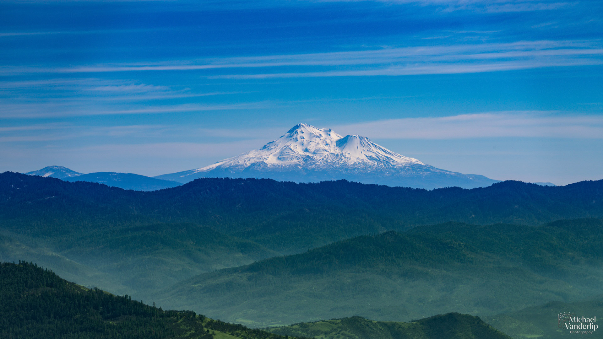 Mt. Shasta viewed from Grizzly Peak, Ashland, Oregon.