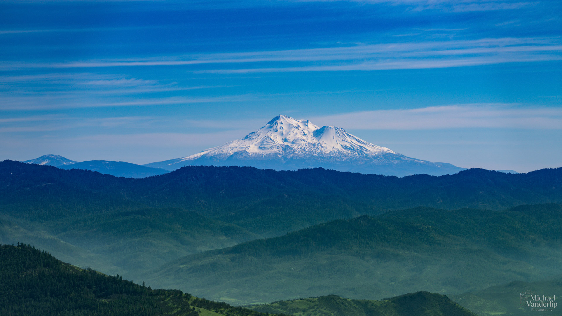 Mt. Shasta viewed from Grizzly Peak, Ashland, Oregon.