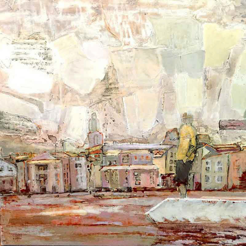 Une symphonie musicale - 100 x 100 cm - 2016- Techniques mixtes sur toile