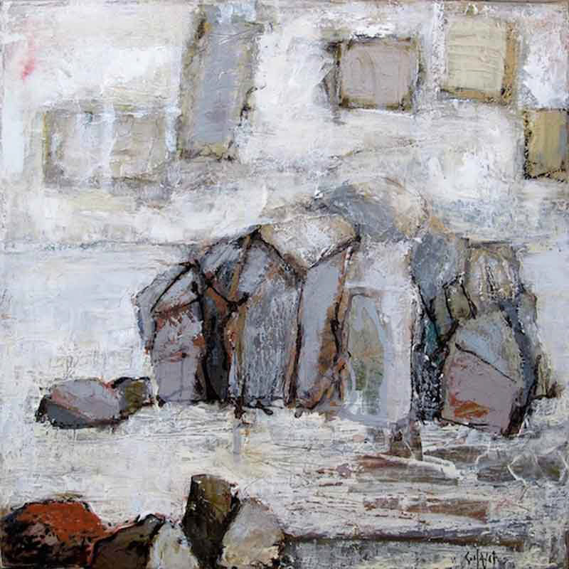 Immuables - 50 x 50cm - vedue - 2015 - techniques mixtes sur toile