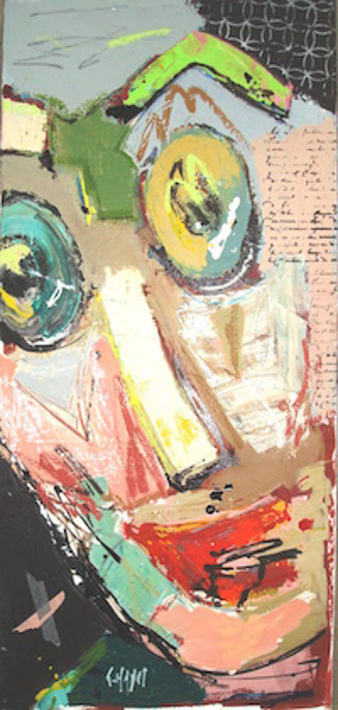 Bidule - 75 x 35 cm - vendue -2012 - techniques mixtes sur toile