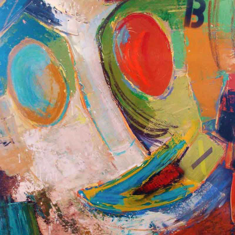 Mr B - 100 x 100cm - vendue - 2012 -techniques mixtes sur toile