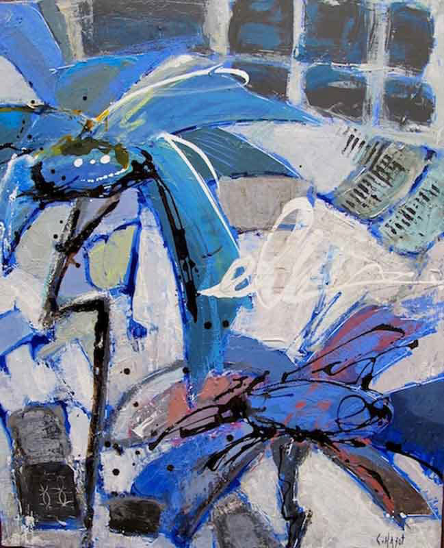 Elles, toujours... 81 x 64cm - vendue - techniques mixtes sur toile