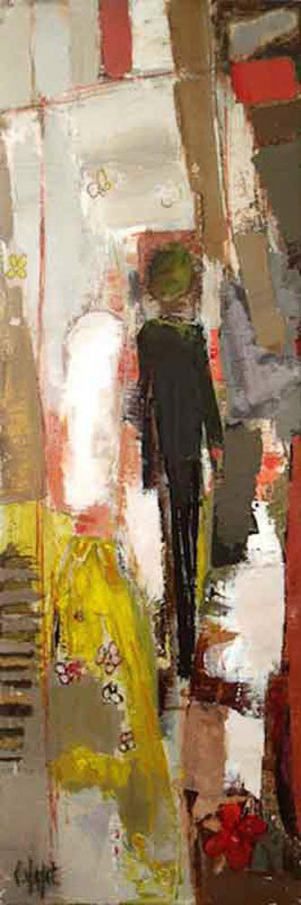 Je te suivrai... 20 x 60cm -vendue -  2010 - techniques mixtes sur toile