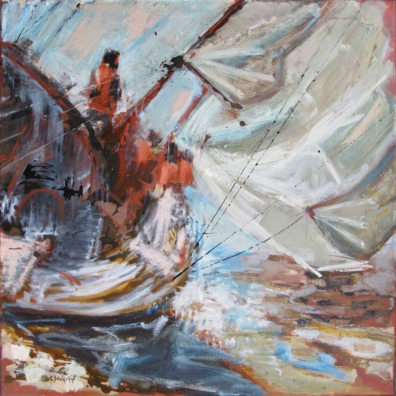 A la gîte! 60 x 60cm - 2019 - Techniques mixtes sur toile