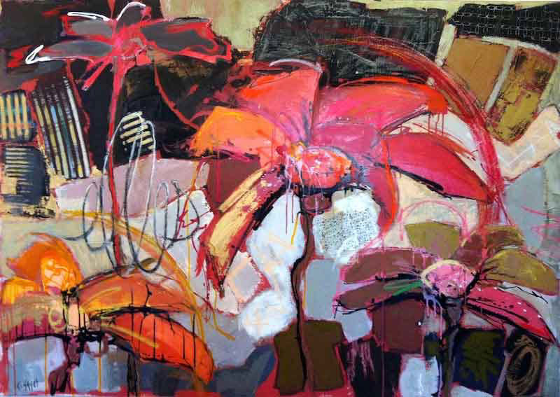 Elles encore... 116 x 162 cm  - vendue - 2014 - techniques mixtes sur toile