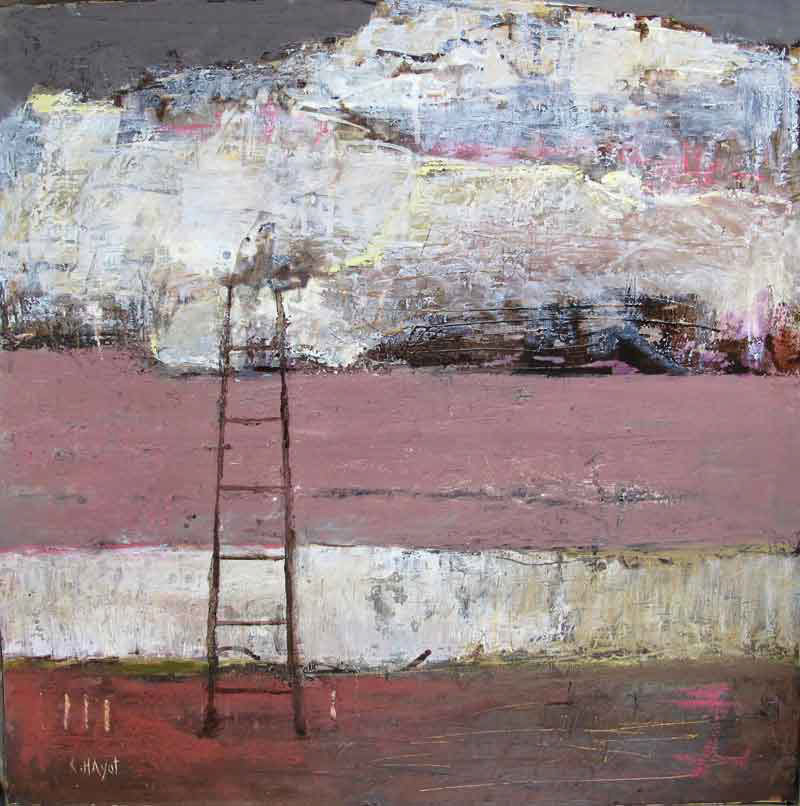 Comme une envie d'aller plus haut ... 60 x 60cm - vendue - 2015 - techniques mixtes sur toile