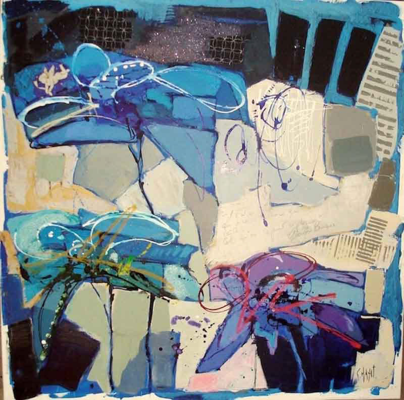 Celles qu'on ne peut expliquer... 1001 x 100 cm - vendu - 2012 - techniques mixtes sur toile