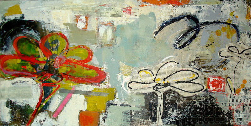 Toi alors! 100 x 50 cm - 2014 -techniques mixtes sur toile