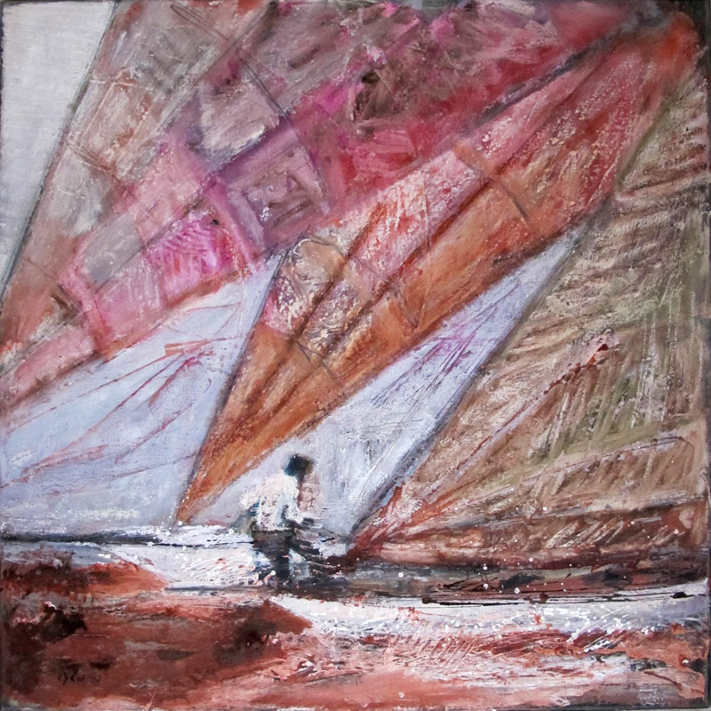 Voiles classiques - 80 x 80 cm - 2019- Techniques mixtes sur toile