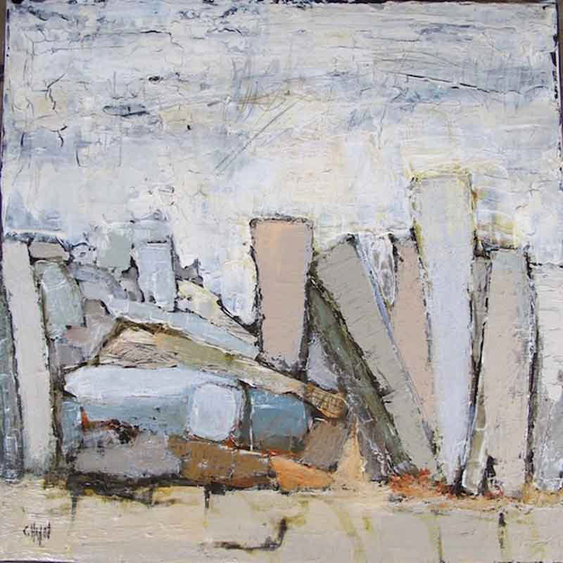 Echafaudage _ 60 x 60cm- vendue - 2015 - techniques mixtes sur toile