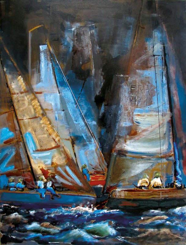 Bord à bord - 89 x 116cm - vendue - 2018 - Techniques mixtes sur toile