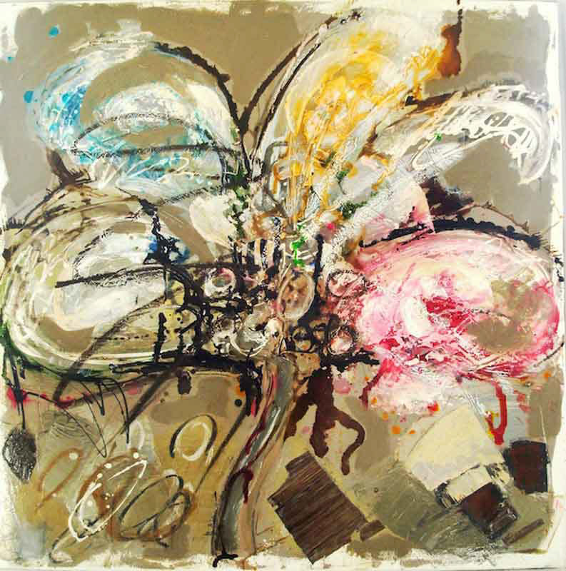 Authentique - 80 x 80 cm - vendu - 2012 - techniques mixtes sur toile