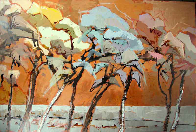 Les grands êtres - 195 x 130 cm - vendu - 2014 - techniques mixtes sur toile