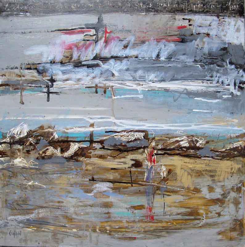 La seconde vie 50 x 50cm - vendue - 2014 - techniques mixtes sur toile