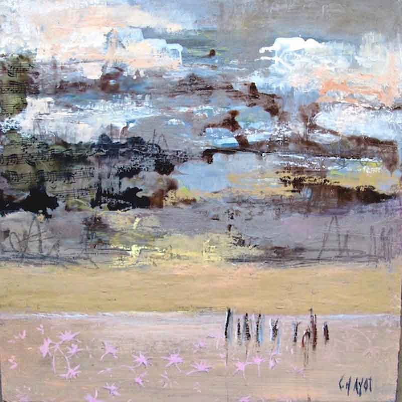 Entre deux... 40 x 40 cm - vendue - 2014 - techniques mixtes sur toile