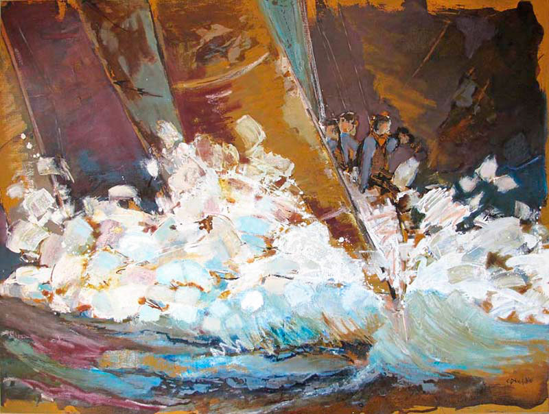 L'écume - 130 x 97cm 2017 - Techniques mixtes sur toile