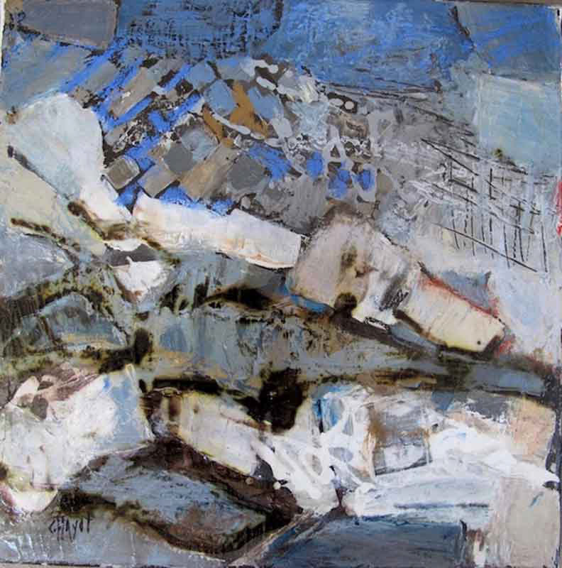 Après l'orage... 40 x 40cm- vendue - 2015 - techniques mixtes sur toile