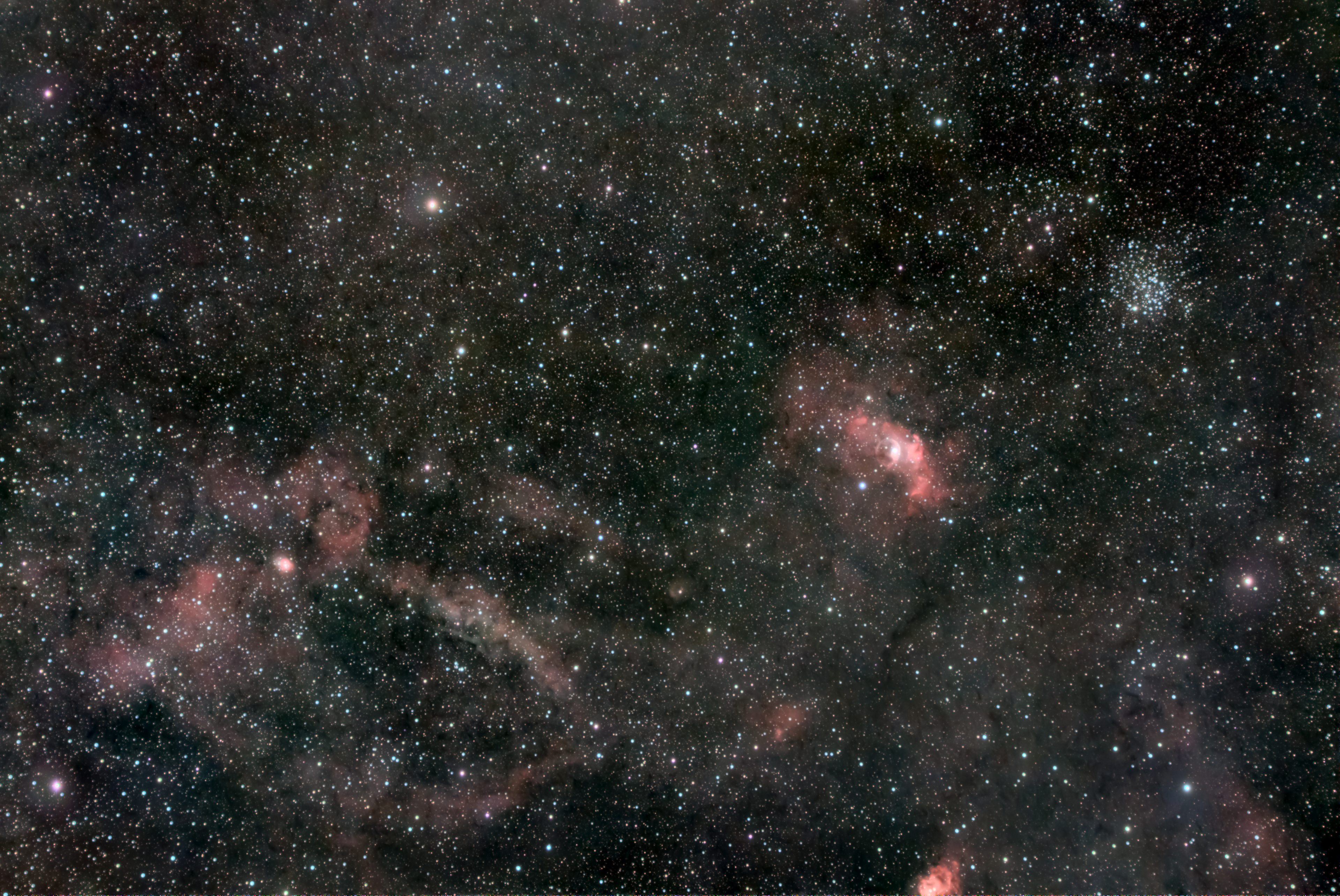 Lobster Claw and Bubble Nebulae (UT)