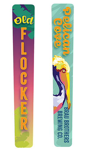 Tap decal design for specialty beer.