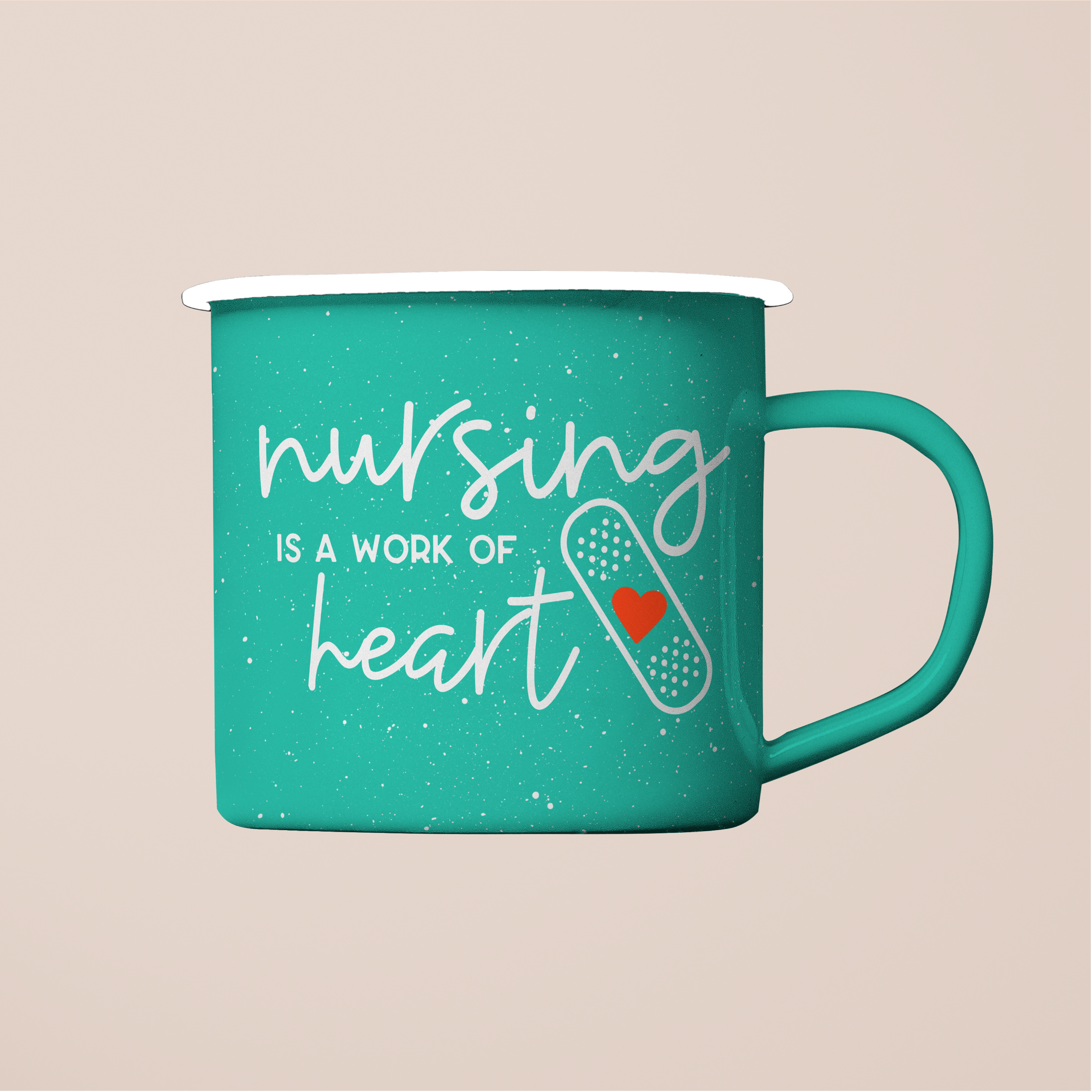 Nursing Is A Work of Heart Camper Mug
