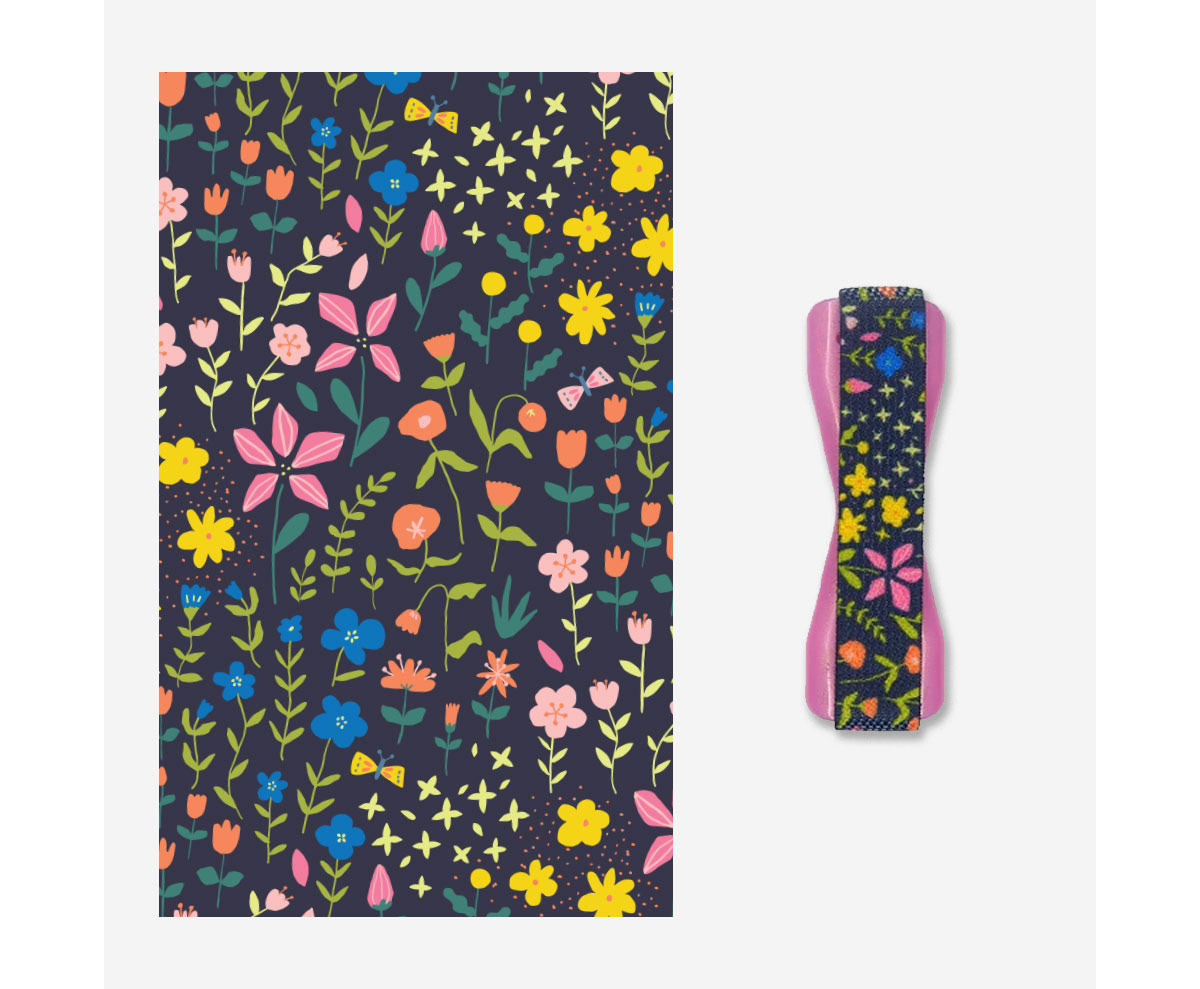 LoveHandle phone grip with colorful surface pattern by Chi Hey Lee