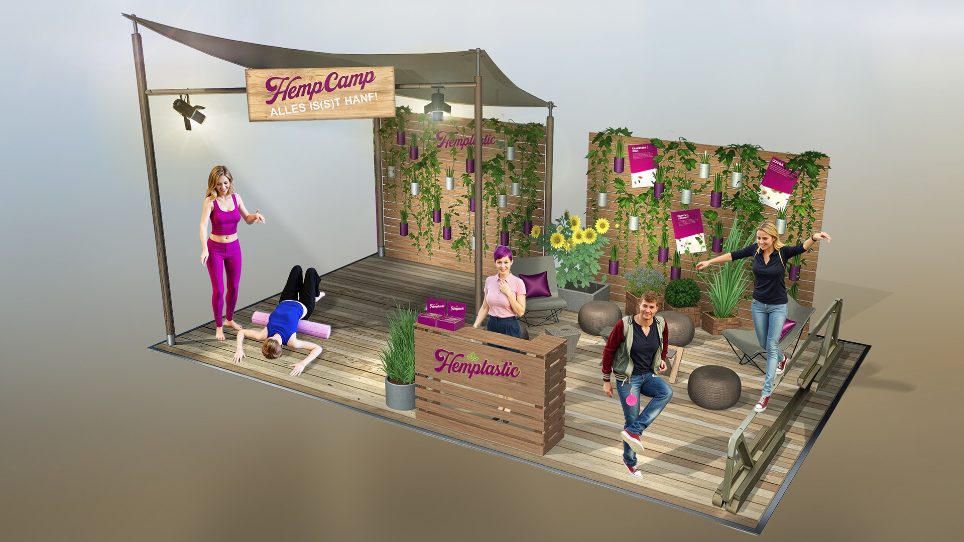 Layout, Eventvisualisierung, 3D + Montage
