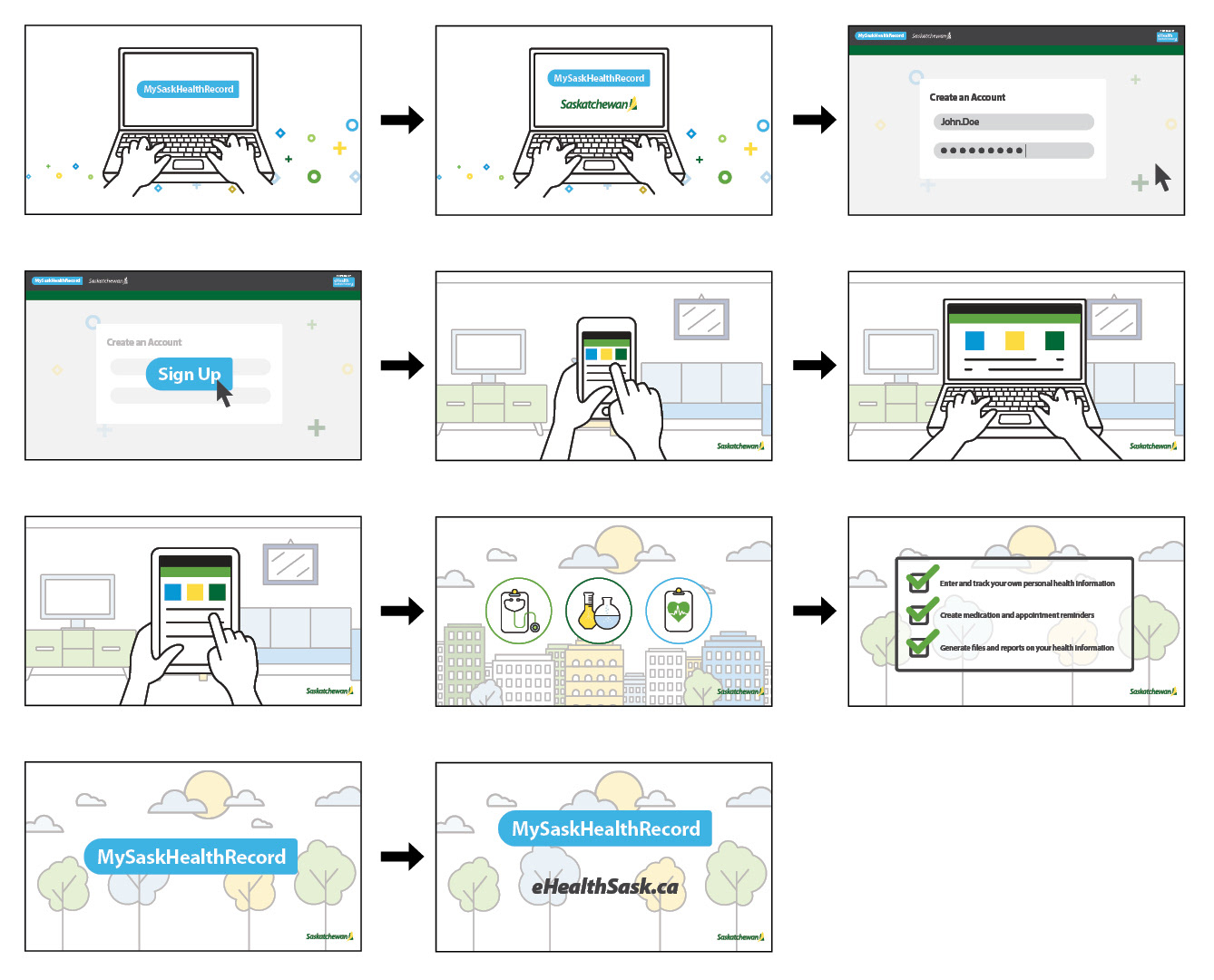Launch video storyboard