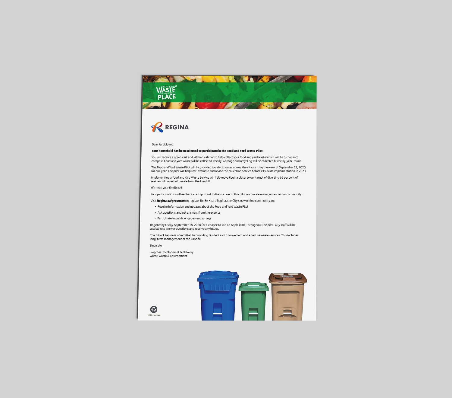 Participation letter