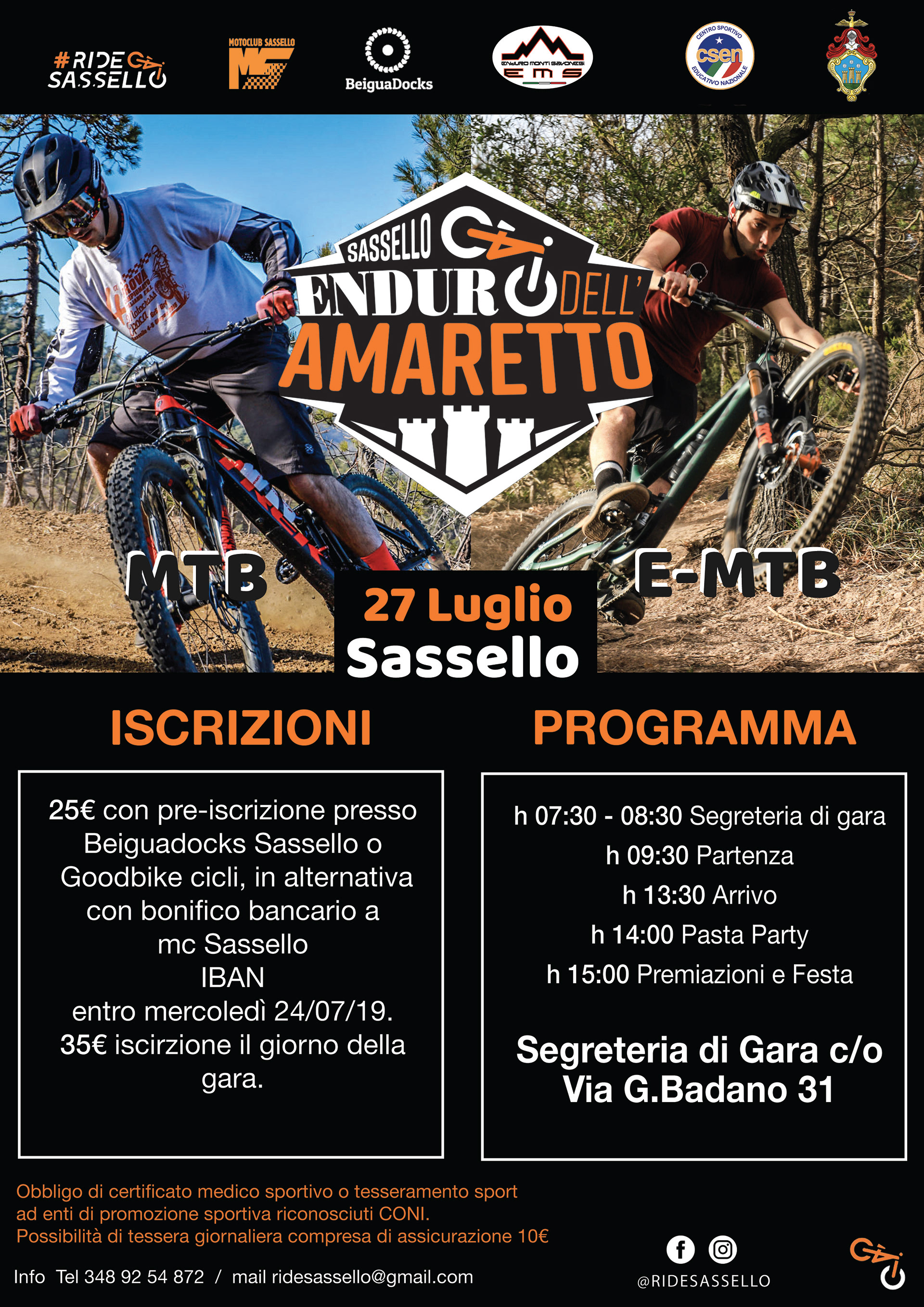 Locandina evento DH - SASSELLO