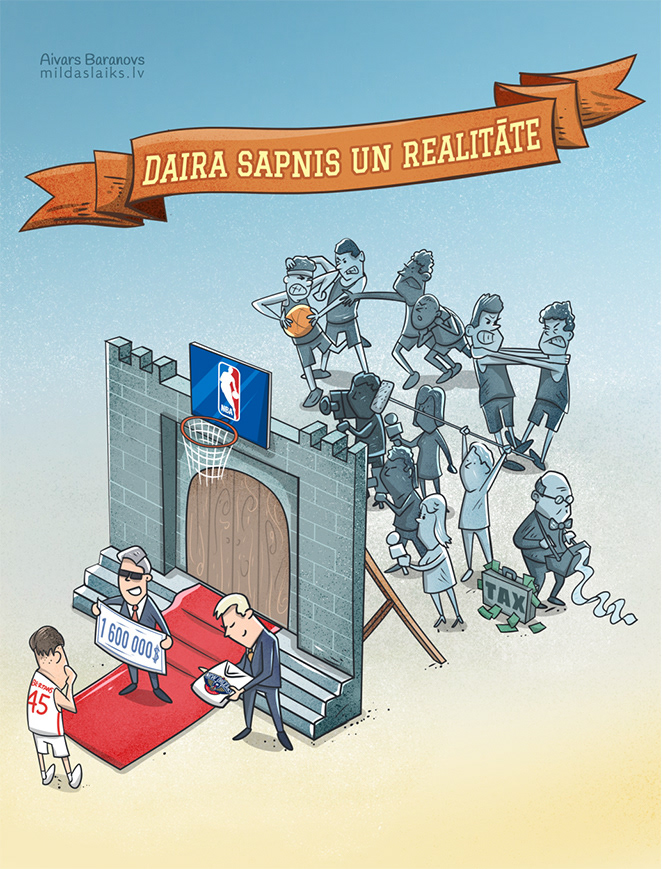 Ilustrācija Sporta Avīzei.