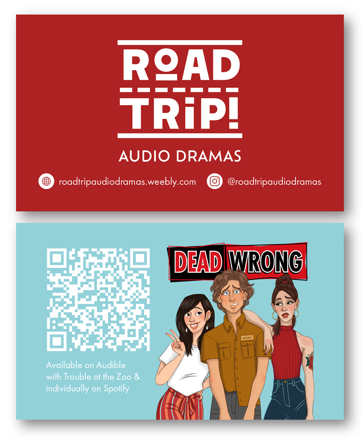 Road Trip Audio Dramas Business Cards