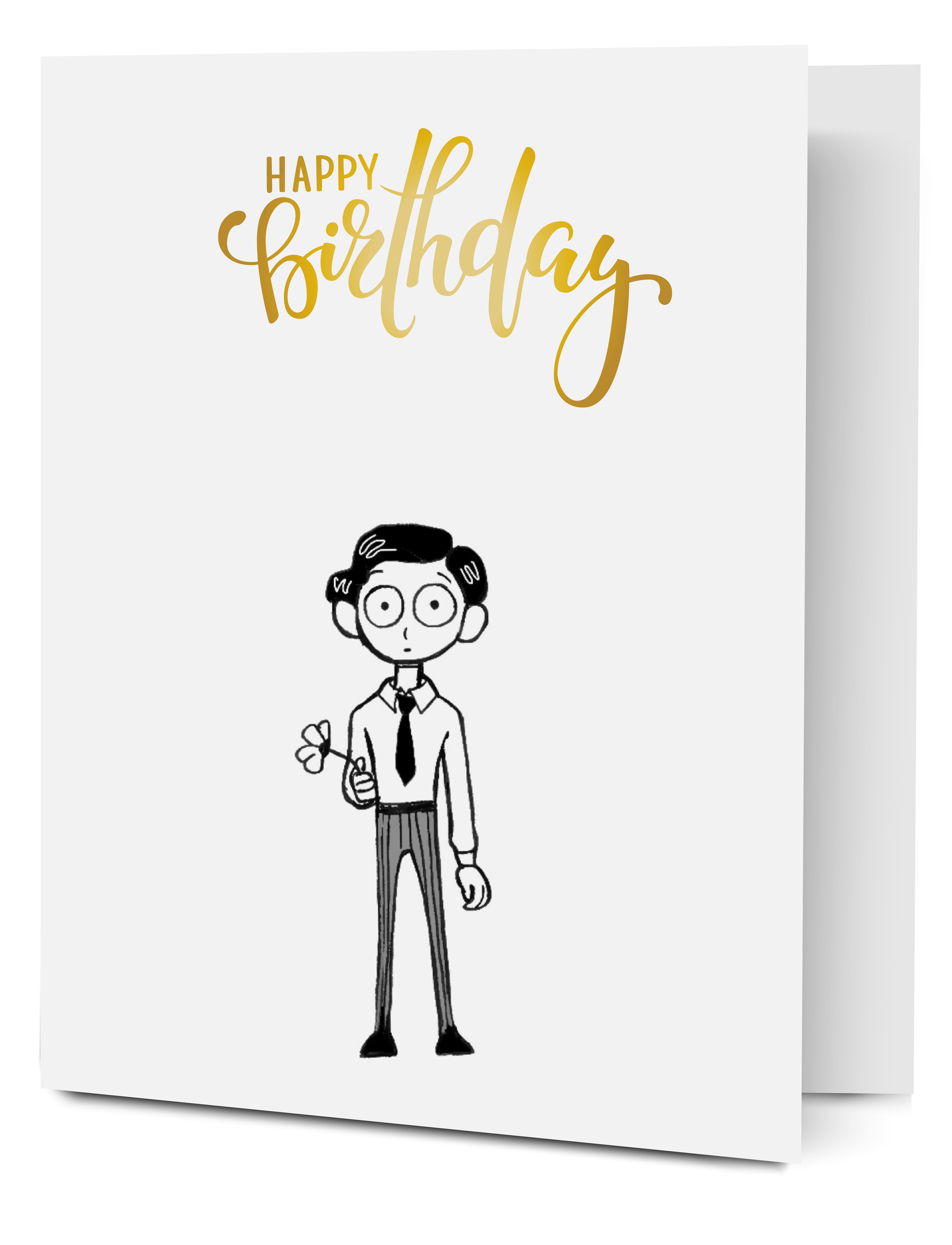 Foil Stamped Happy Birthday Card