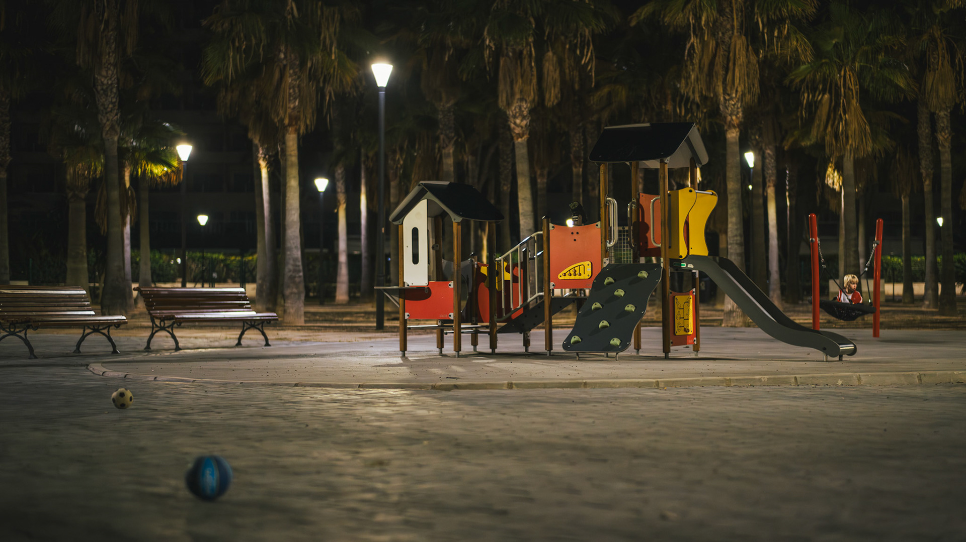 during a night stroll in palmanova