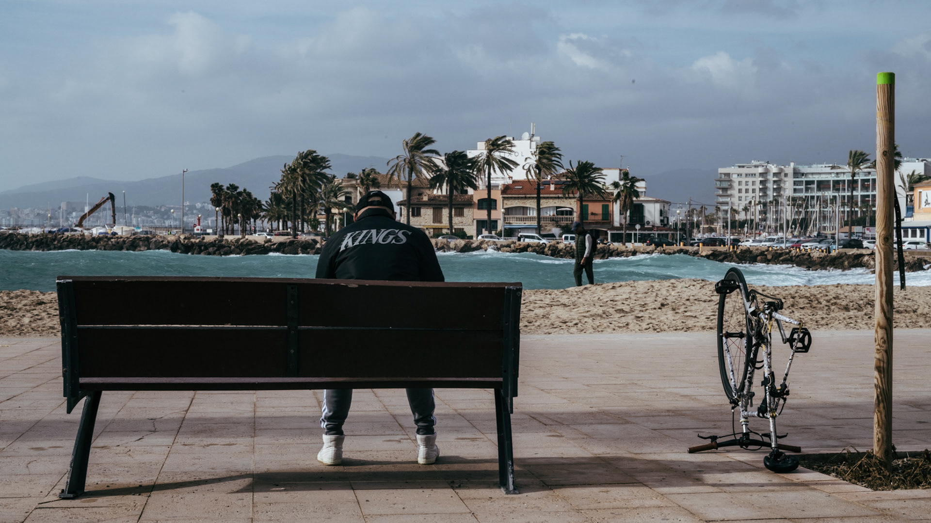 shot him on a stormy day in portixol, a beautiful district of palma de mallorca in frontline to the sea