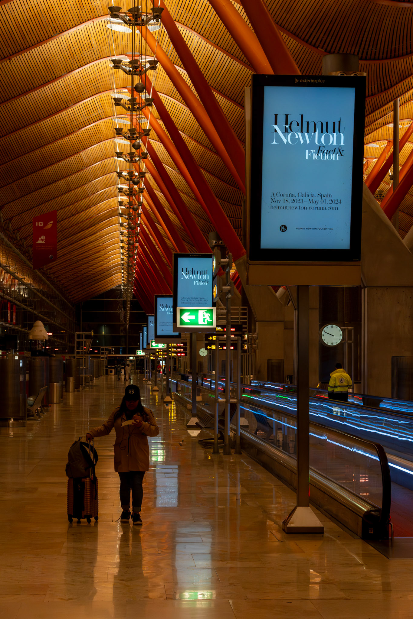 shot in the beautiful terminal 1 of madrid´s airport