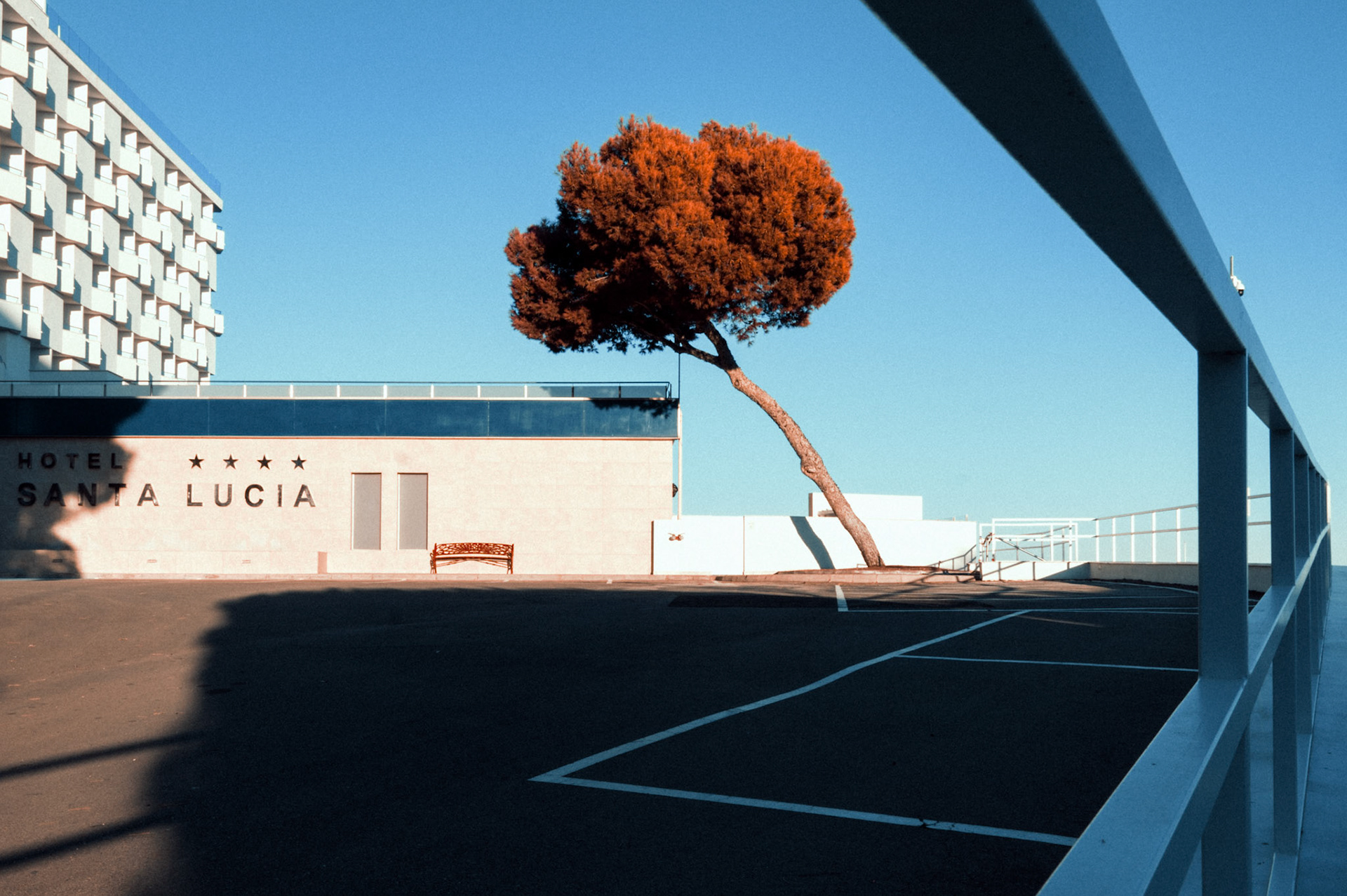 shot at an abandoned hotel during winter in magaluf, a very touristic site in mallorca focussed on british tourists