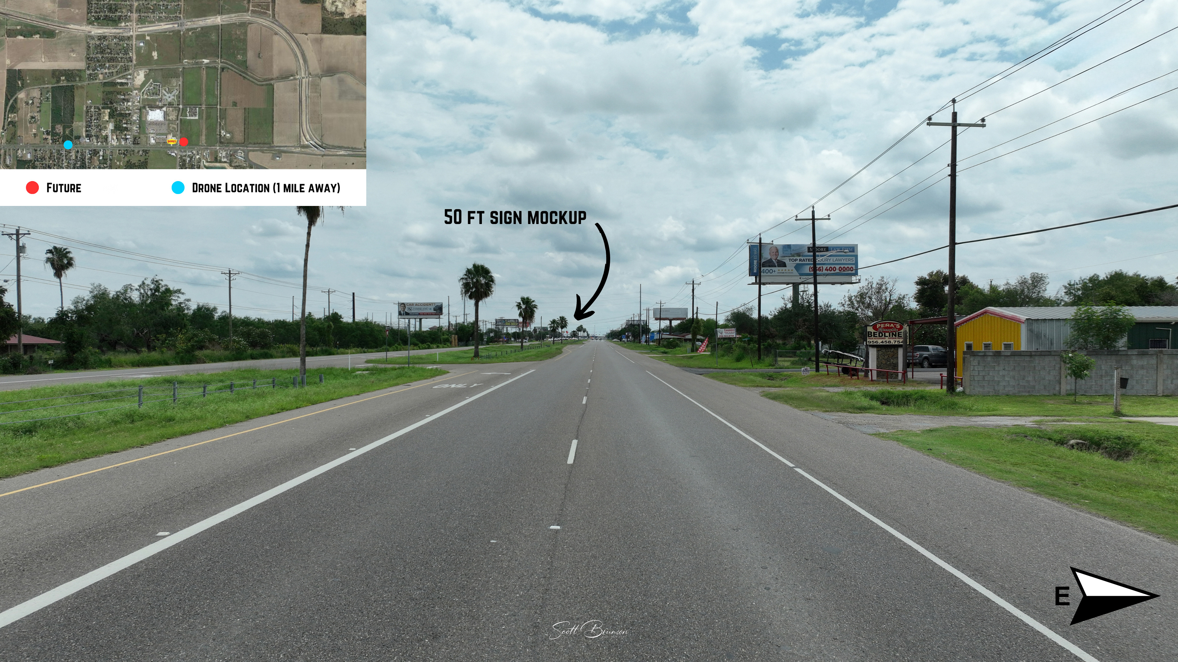 Distance Mockup West view